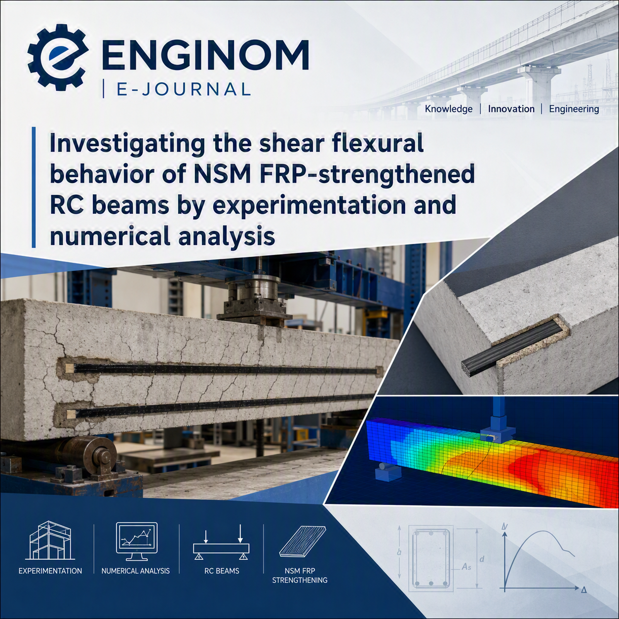 Investigating the shear flexural behavior of NSM FRP-strengthened RC beams by experimentation and numerical analysis